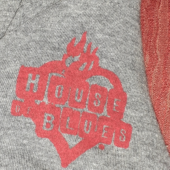 SPORTIQE T-SHIRT LOVE-BLUES GRAY WOMEN SHIRT SIZE M SHORT SLEEVE PEACE HEART BLU - Picture 5 of 8